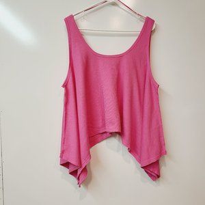 Bibi Pretty Pink Asymmetrical Tank Top Womens Large